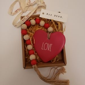 RAE DUNN ceramic "Love" with beads.      NWOT